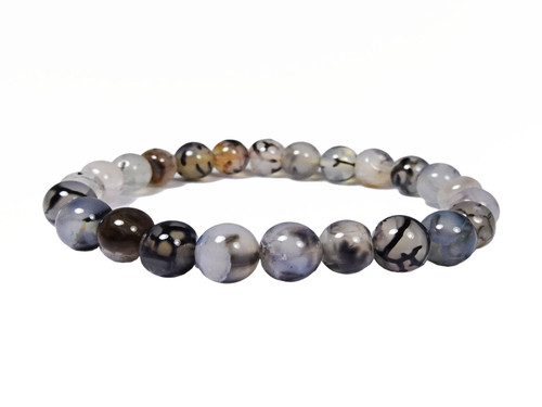 8mm Round Bead Bracelet - Agate Fire 8mm Round Bead Bracelet - Agate Fire