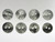 10mm Quartz Tourmaline buttons - pack of 8.