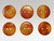 15mm Carnelian buttons - pack of 6.