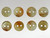 10mm Quartz Astrophyllite buttons - pack of 8.