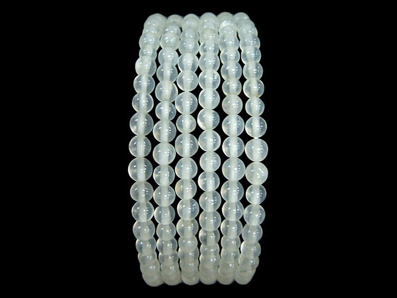 Necklace 4mm Bead - Moon Quartz