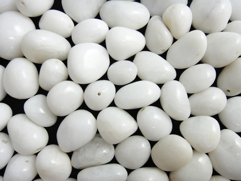 Beads Olive - White Agate 150g