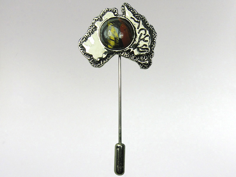 Australia Stickpin Silver - Tiger Iron