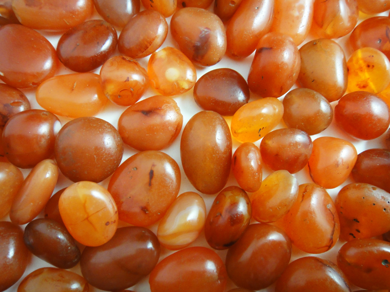 Beads Olive - Carnelian 150g