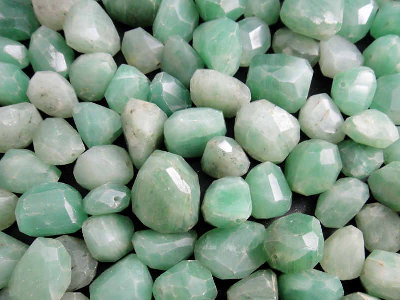 Beads Faceted - Green Aventurine 100g