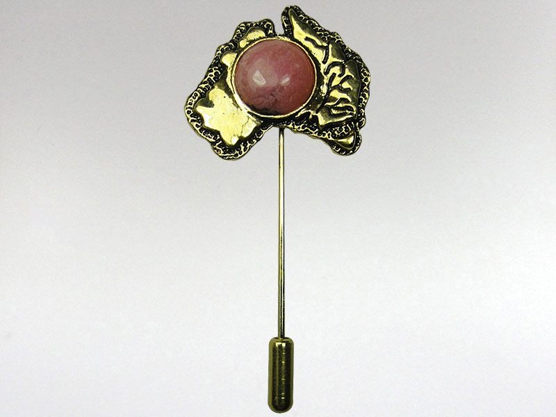 Australia Stickpin Gold - Rhodonite