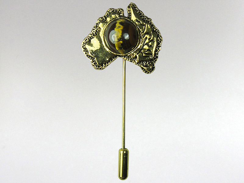 Australia Stickpin Gold - Tiger Iron