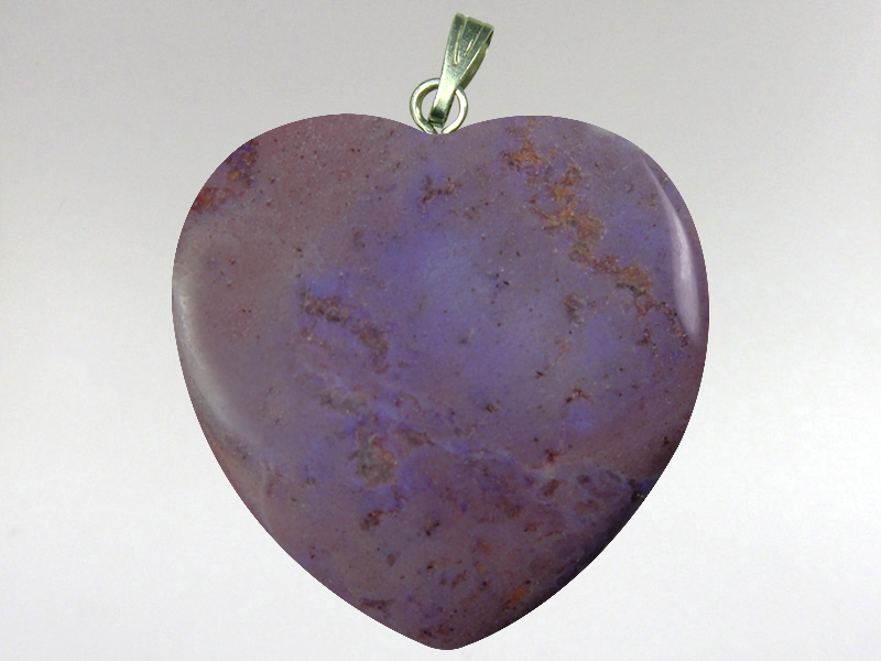 Heart Pendant 30mm - Jadeite Purple