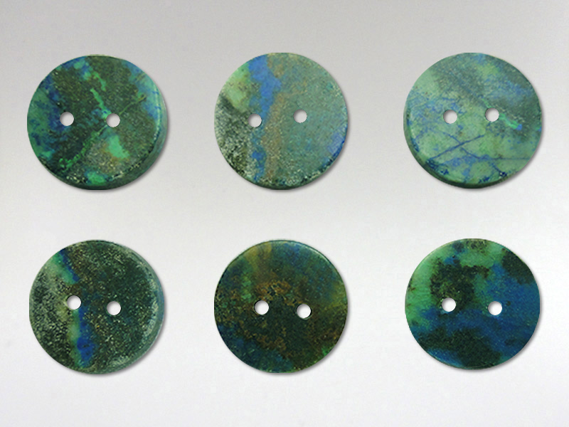 Buttons 15mm - Azurite Malachite