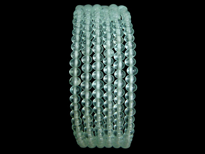 Necklace 4mm Bead - Obsidian Green