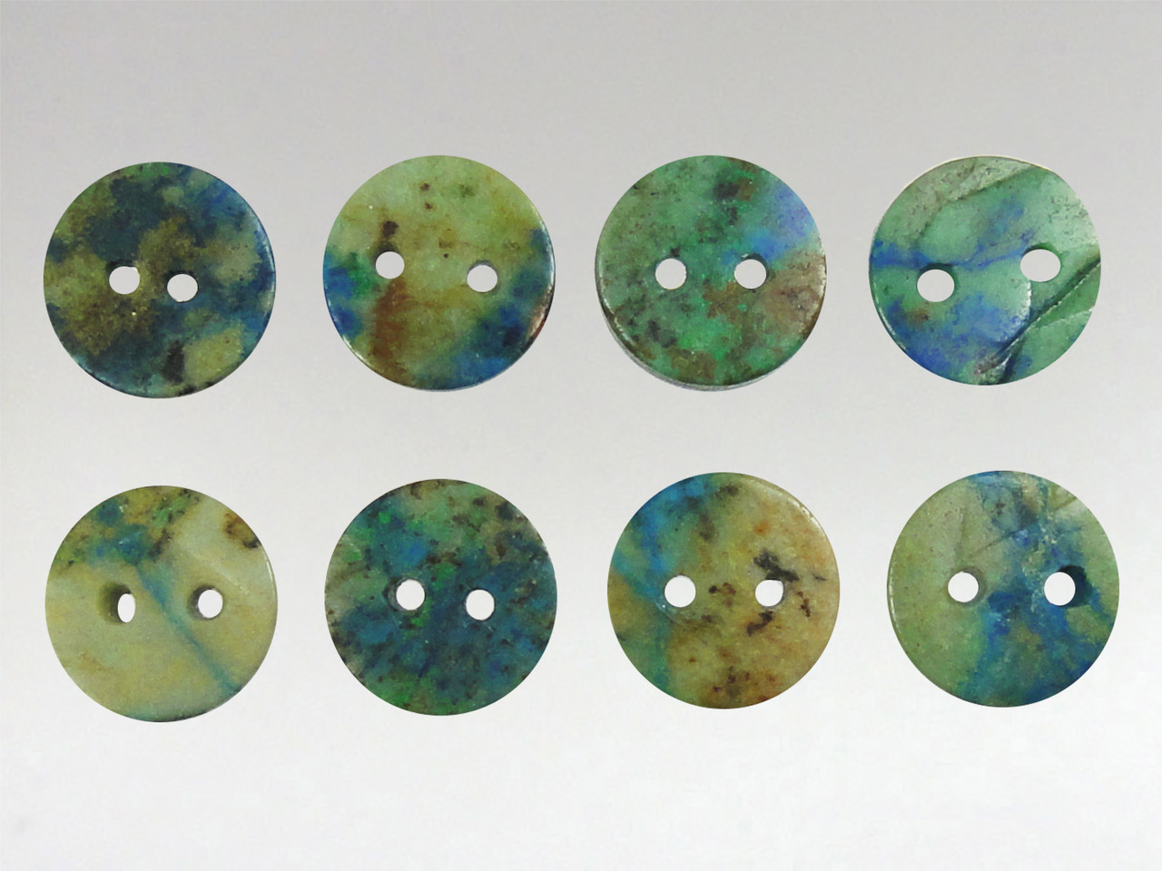 Buttons 10mm - Azurite Malachite