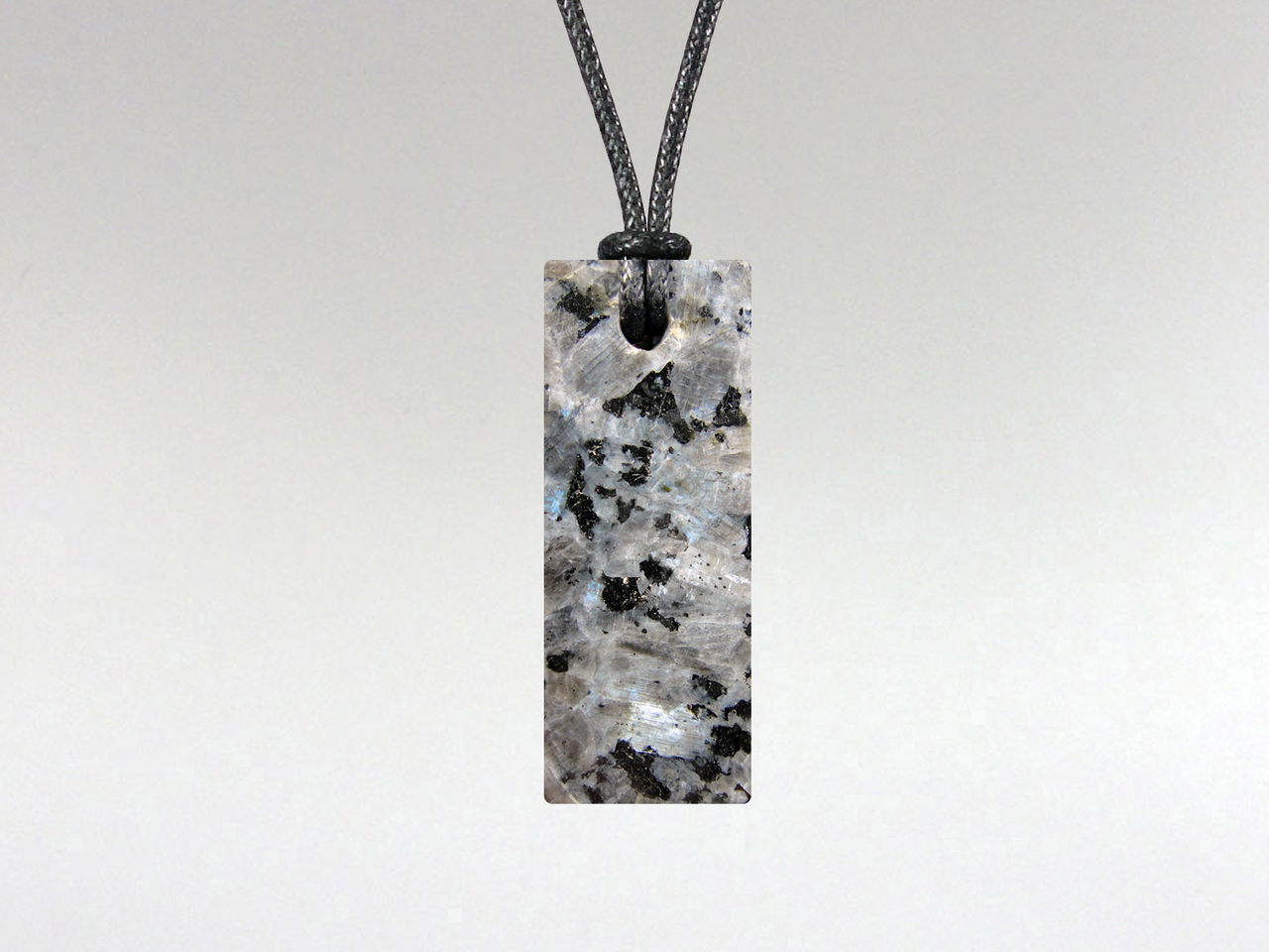 Flat Rectangle Pendant - Sahara Nuummite