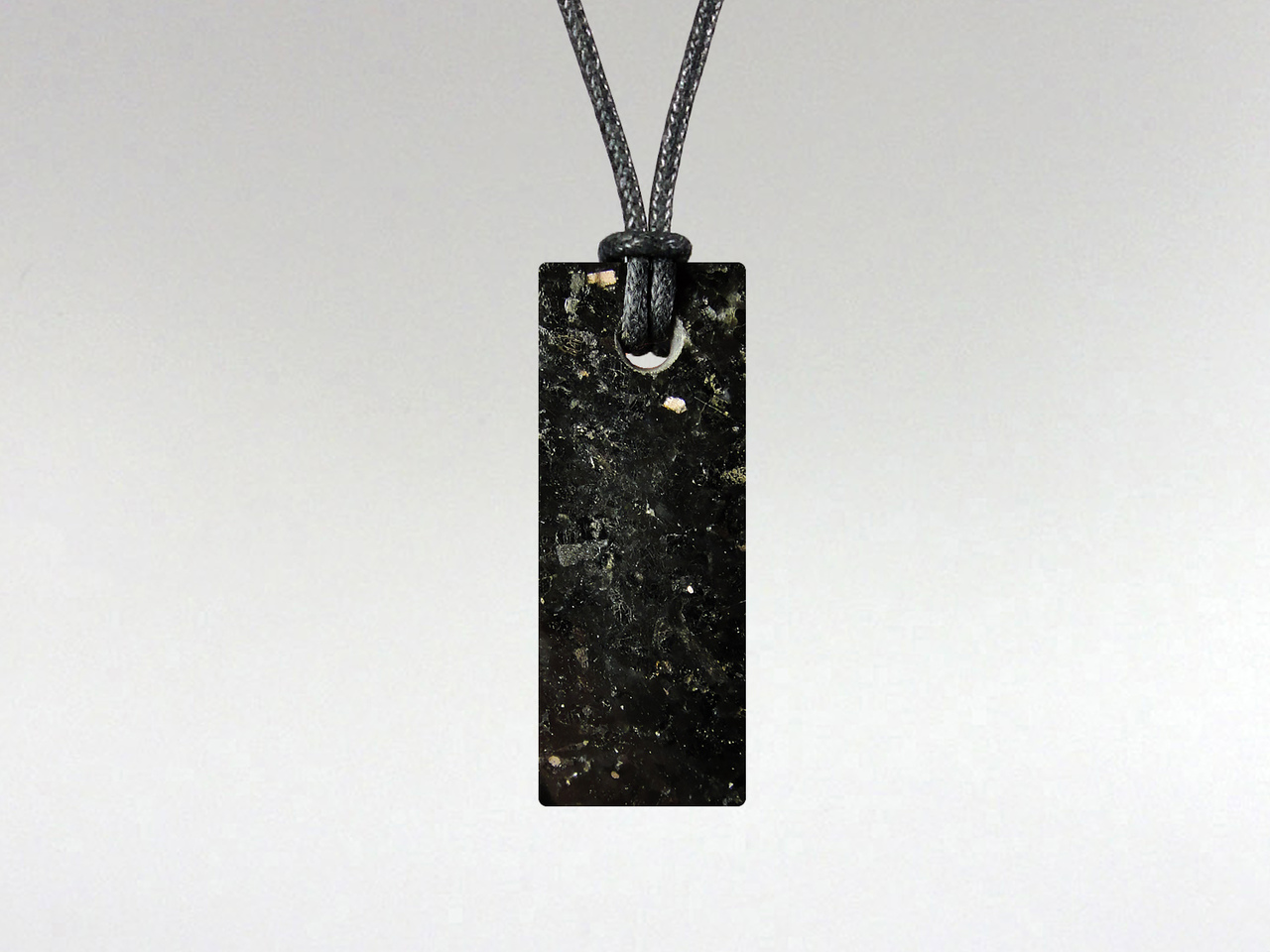 Flat Rectangle Pendant - Nuummite