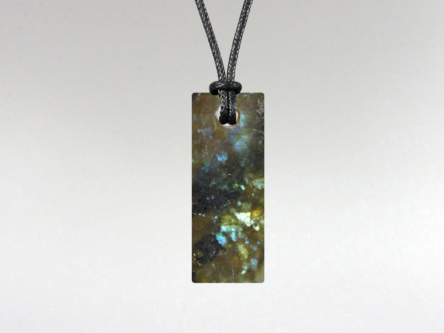 Flat Rectangle Pendant - Labradorite