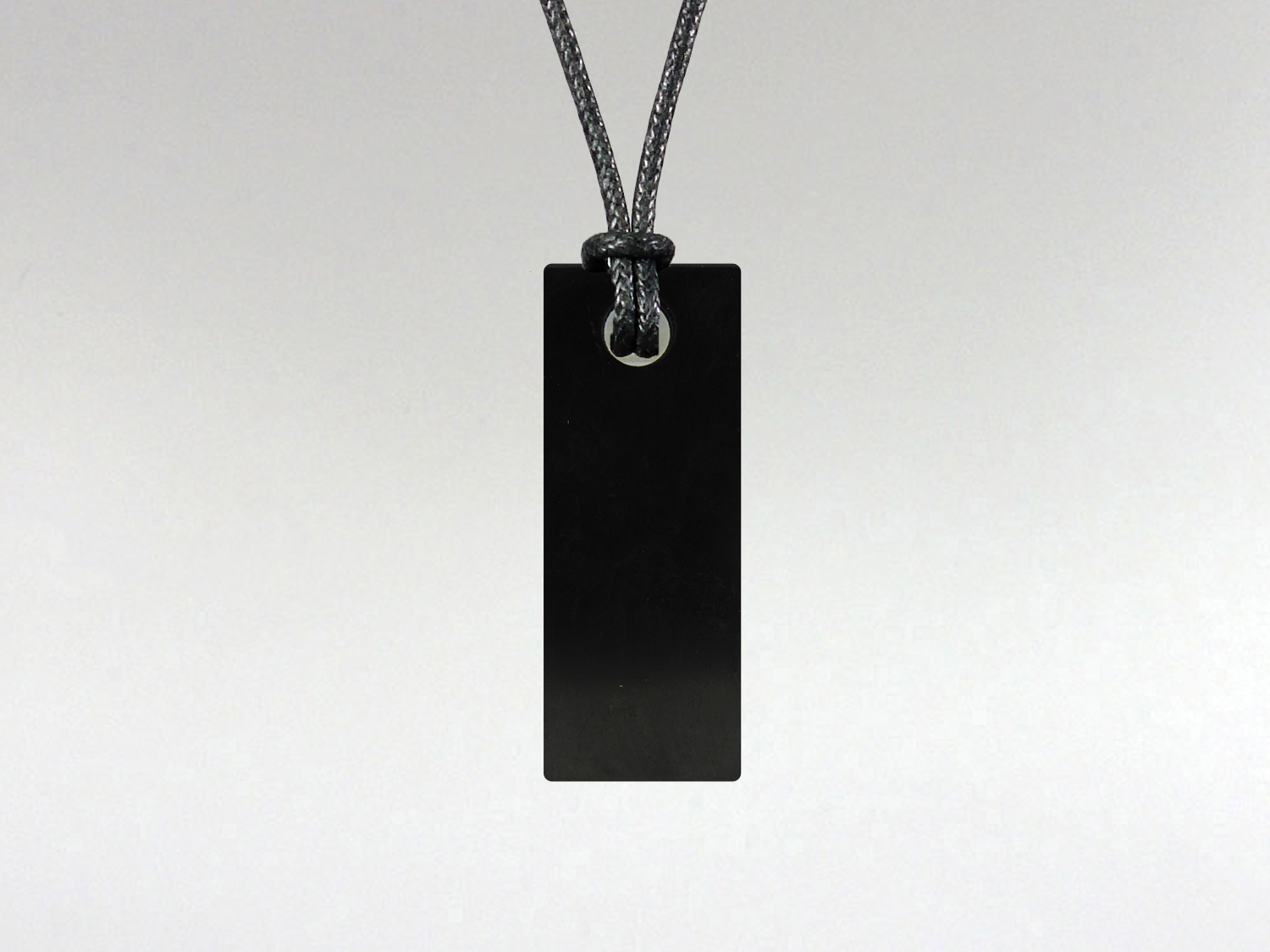 Flat Rectangle Pendant - Shungite