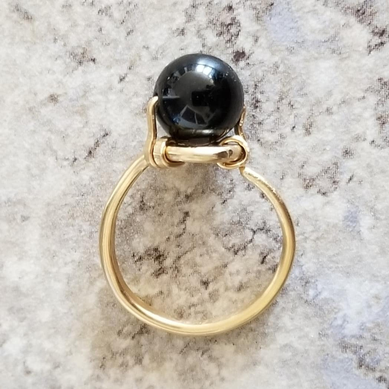 Pearl Shaped Crystal Ring