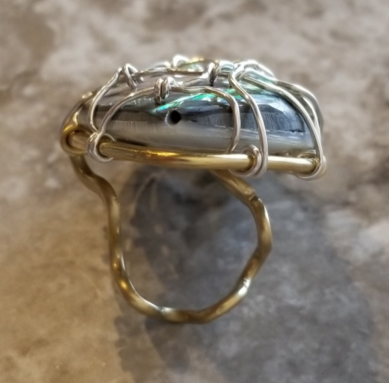 Abalone Ring Lrg