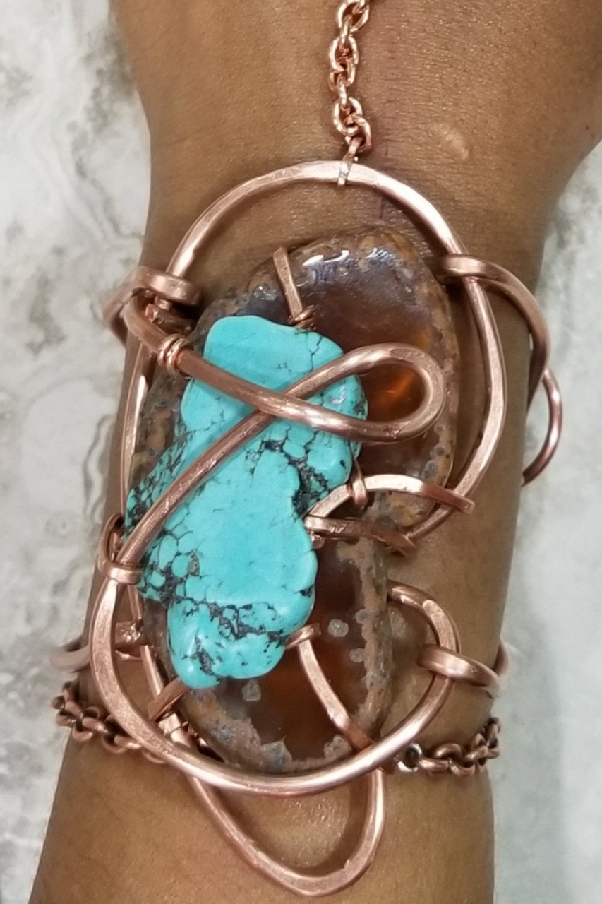 Carnelian & Turquoise  Galaxy Goddess Bracelet 