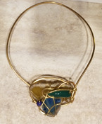 Multi- colored Agate Galaxy Necklace