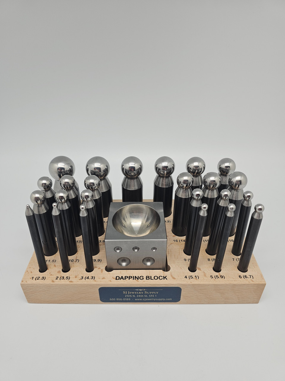 Dapping Set 24 Punches and Block SJ Jewelry Supply