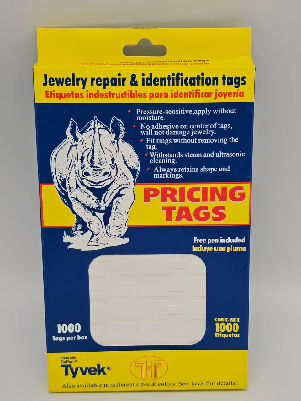 Price Tag Rectangular Dumbbell (1,000pcs) - SJ Jewelry Supply
