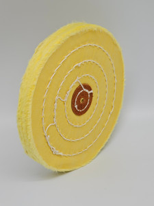 Buff Yellow 6" S.E. 50 Ply.
A Yellow Buff Square Edge is a type of polishing buff used in jewelry making to achieve a smooth, shiny finish on metal surfaces. It is made of a soft, high-quality cotton material with 50 plies (layers), which allows it to hold polishing compounds and apply them evenly to the metal surface. The square edge of the buff provides precision and control during polishing. The 6" diameter size of this buff is suitable for larger jewelry pieces or projects.
The best use for a Yellow Buff Square Edge in jewelry making is in the final stages of polishing a metal piece, after any scratches or rough spots have been removed. It is especially effective for achieving a high shine on precious metals such as gold and silver.
A must-have jewelry making item to use alongside a Yellow Buff Square Edge is a polishing compound, such as jeweler's rouge or tripoli. These compounds are used with the buff to create a smooth, polished surface on metal. Buff Yellow 6" S.E. 50 Ply.
A Yellow Buff Square Edge is a type of polishing buff used in jewelry making to achieve a smooth, shiny finish on metal surfaces. It is made of a soft, high-quality cotton material with 50 plies (layers), which allows it to hold polishing compounds and apply them evenly to the metal surface. The square edge of the buff provides precision and control during polishing. The 6" diameter size of this buff is suitable for larger jewelry pieces or projects.
The best use for a Yellow Buff Square Edge in jewelry making is in the final stages of polishing a metal piece, after any scratches or rough spots have been removed. It is especially effective for achieving a high shine on precious metals such as gold and silver.
A must-have jewelry making item to use alongside a Yellow Buff Square Edge is a polishing compound, such as jeweler's rouge or tripoli. These compounds are used with the buff to create a smooth, polished surface on metal.