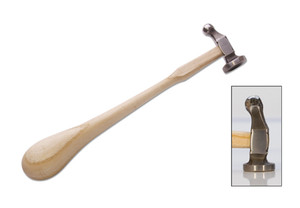 Hammer Chasing 1" Flat. The chasing hammer has a head with one smooth, slightly convex side and one ball-shaped side. The smooth side is used for chasing or indenting metal and the ball-shaped side is used for peening or smoothing out dents.