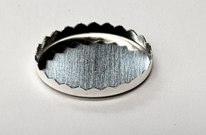 SS Bezel Cup 10X12mm Oval serrated