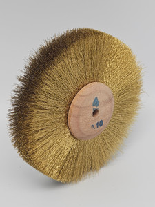Brass Wheel Brush 4" German (Crimped).
A Brass Wheel Brush 4" German Made (Crimped), is a useful tool in jewelry making. It is typically used for cleaning and polishing metal surfaces, especially brass, copper, silver, gold, and other similar metals. The crimped bristles of the brush help to remove any surface impurities, such as oxidation or dirt, and also helps to polish the metal surface to a high shine.
Some unique uses for the Brass Wheel Brush include using it to create a brushed metal effect on jewelry pieces, such as rings or bracelets, or to clean and polish small metal components of watches or other precision instruments.
One must-have jewelry making item to use alongside the Brass Wheel Brush is a polishing cloth, which can be used to wipe away any excess polishing compound or debris from the metal surface after using the brush. Brass Wheel Brush 4" German (Crimped).
A Brass Wheel Brush 4" German Made (Crimped), is a useful tool in jewelry making. It is typically used for cleaning and polishing metal surfaces, especially brass, copper, silver, gold, and other similar metals. The crimped bristles of the brush help to remove any surface impurities, such as oxidation or dirt, and also helps to polish the metal surface to a high shine.
Some unique uses for the Brass Wheel Brush include using it to create a brushed metal effect on jewelry pieces, such as rings or bracelets, or to clean and polish small metal components of watches or other precision instruments.
One must-have jewelry making item to use alongside the Brass Wheel Brush is a polishing cloth, which can be used to wipe away any excess polishing compound or debris from the metal surface after using the brush.