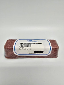 Brown Tripoli Bar (1 Lb). Brown Tripoli compound is a type of polishing agent that has a medium abrasive and is primarily used to remove scratches and firescale from metal surfaces. It is ideal for providing a pre-polish finish on most metals, giving them a smooth and polished appearance. To apply the Tripoli compound, simply spin a buffing wheel on a motor or drill and gently press the compound onto the wheel. As the wheel spins, the heat and friction generated will transfer a small amount of the compound onto the wheel for polishing.
It is important to note that there is a significant difference between the Tripoli and rouge compounds. While rouges are mainly used for polishing and finishing work, Tripoli compounds are used for cutting and buffing to remove scratches from the metal. If you compare the two compounds, you will notice that rouges provide a high-gloss shine, whereas Tripoli compounds are primarily used to remove imperfections and scratches, resulting in a smooth and even surface. Brown Tripoli Bar (1 Lb). Brown Tripoli compound is a type of polishing agent that has a medium abrasive and is primarily used to remove scratches and firescale from metal surfaces. It is ideal for providing a pre-polish finish on most metals, giving them a smooth and polished appearance. To apply the Tripoli compound, simply spin a buffing wheel on a motor or drill and gently press the compound onto the wheel. As the wheel spins, the heat and friction generated will transfer a small amount of the compound onto the wheel for polishing.
It is important to note that there is a significant difference between the Tripoli and rouge compounds. While rouges are mainly used for polishing and finishing work, Tripoli compounds are used for cutting and buffing to remove scratches from the metal. If you compare the two compounds, you will notice that rouges provide a high-gloss shine, whereas Tripoli compounds are primarily used to remove imperfections and scratches, resulting in a smooth and even surface.