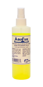 Batterns Flux 8 oz W/Spray (store pick-up only). Self-pickling hard soldering flux. Aquiflux. A soldering flux for use with silver solder, gold, and platinum or other metals with high melting points. Preserves temper and color of metal. Adhesive qualities of this liquid flux hold solder in place.