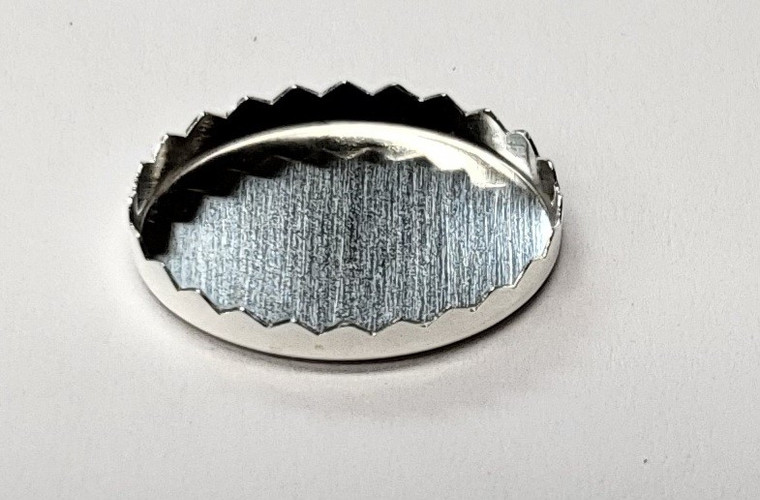 SS Bezel Cup 5X7mm Oval serrated