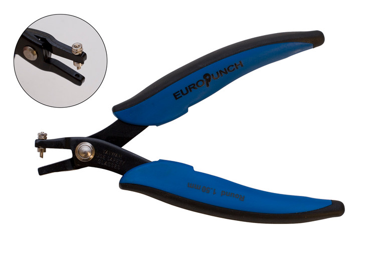 Europunch Plier 1.5MM (with spear tip). Easily punch round 1.5mm holes in soft metal!