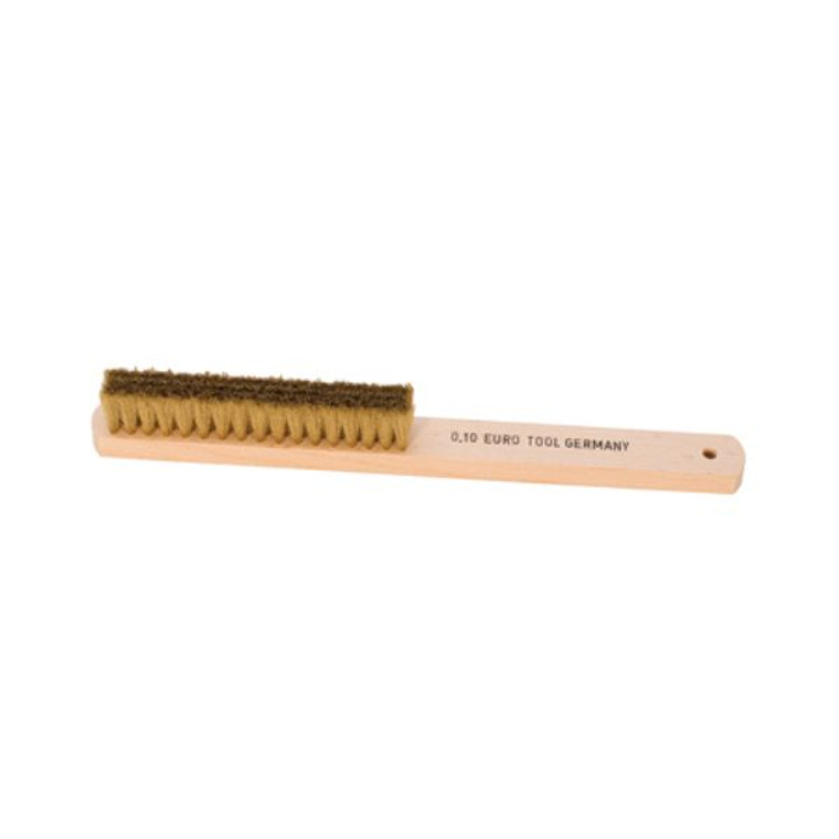 Brass Hand Brush (German). Use this brush to produce satin or brushed finishes and to clean surfaces. Brass brushes are recommended for yellow metals such as yellow gold, brass and bronze.