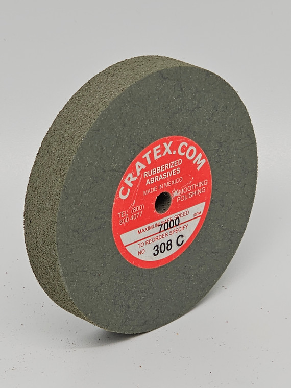 Cratex Wheel Coarse 3".

A Cratex wheel is a type of abrasive tool used in jewelry making to grind and shape metal. The Coarse Cratex Wheel has a grit rating of 46 and is designed for removing rough surfaces and heavy oxidation from metal. It is made of a unique rubber compound that is infused with abrasive particles, making it long-lasting and effective for a range of jewelry making applications.

One of the key benefits of using a Cratex wheel in jewelry making is its ability to quickly remove surface imperfections and shape metal with precision. The Coarse Cratex Wheel is particularly effective for removing deep scratches and pits from metal surfaces, such as those found in vintage or antique jewelry.

When using a Coarse Cratex Wheel, it is important to wear protective eyewear and a dust mask to prevent inhalation of metal particles. The wheel should be mounted securely onto a bench grinder or rotary tool, and the metal piece should be held firmly in place while being worked on.