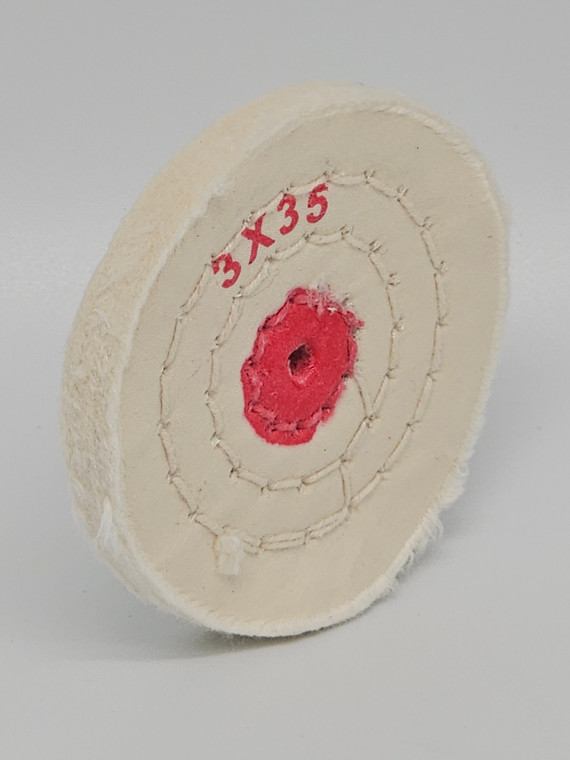 Buff fine 3".

A Fine Buff 3" is a type of buffing wheel used in jewelry making to create a high-polish finish on metal surfaces. It is made from layers of cotton, stitched together to create a dense, durable wheel that can be attached to a polishing machine or rotary tool. The fine texture of this buffing wheel is ideal for achieving a final finish on jewelry pieces, including silver, gold, and platinum. It is also suitable for use on other metal objects, such as watches and decorative metal items.

Some unique uses for a Fine Buff 3" in jewelry making include polishing intricate details and hard-to-reach areas on jewelry pieces. Additionally, it can be used to buff and shine non-metal materials, such as polymer clay or resin.

A must-have jewelry making item to use alongside a Fine Buff 3" is a polishing compound or rouge, which is applied to the buffing wheel to enhance its polishing power and achieve a high shine.