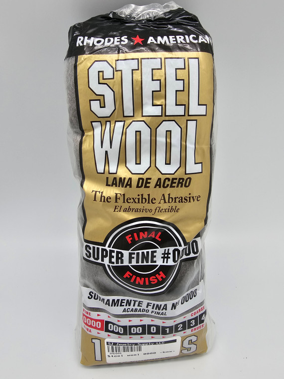 Steel Wool 0000 -Box-.

Steel Wool 0000 Grit is a versatile abrasive material commonly used in jewelry making and metalworking. It is made of fine strands of steel wool that have been pulled apart and bunched together to create a soft, fluffy texture.

Steel Wool 0000 Grit is used in a variety of ways in jewelry making, such as smoothing out rough metal surfaces, removing tarnish or oxidation from metal, and preparing metal for soldering. It is especially effective for removing small scratches and imperfections on metal surfaces, creating a smooth and polished finish.

It is recommended to use a Dust Mask and Respirator when working with this material. 

After using steel wool, a polishing compound can be used to bring out the shine in metal surfaces. Consider using a jeweler's rouge or tripoli compound to use with a buffing wheel or other polishing tool.