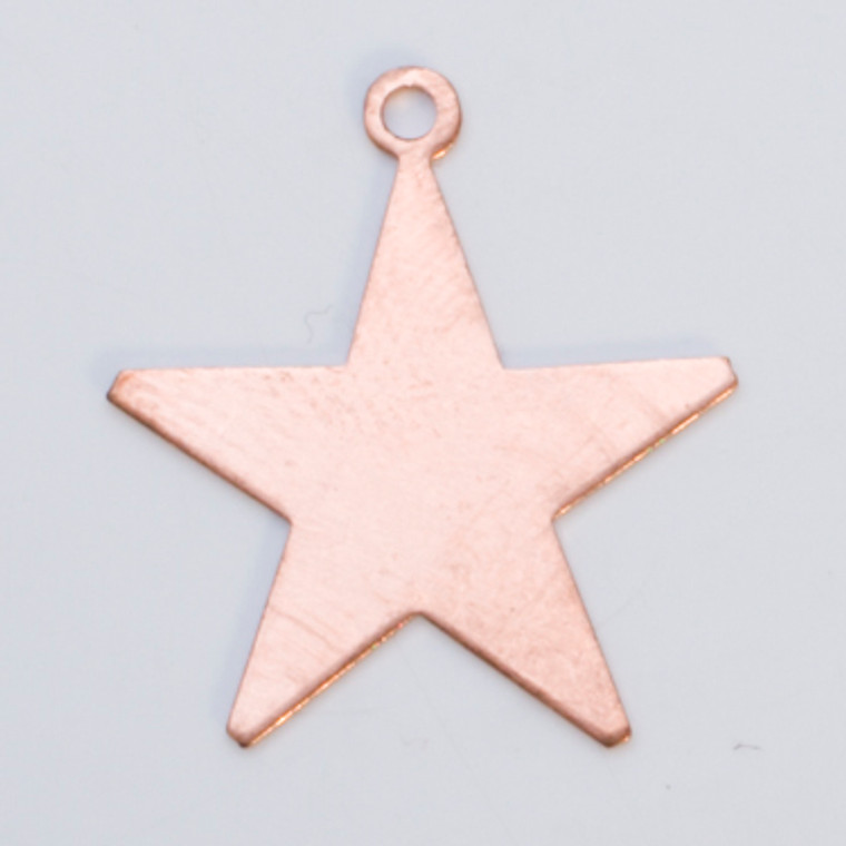 Copper Blank Star 1" W/Ring
