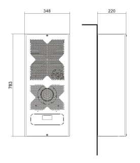 Vertical Mount Outdoor Air Conditioner, E-NOXNOX10C0E1U00009