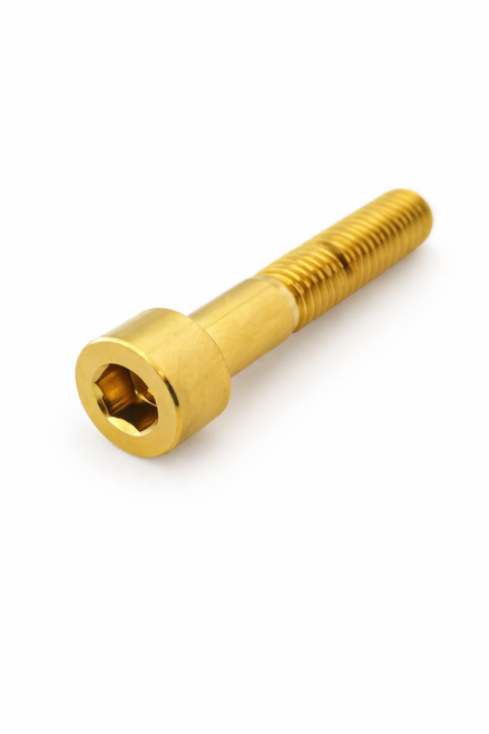 GOLD TITANIUM Bicycle headset cap screw M6 x 35mm