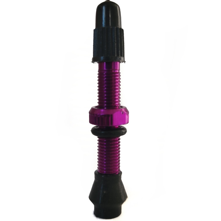 Presta Valve Stem - Aluminum Purple Anodized 40MM