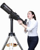 Shown with optional M2A mount, star diagonal and eyepiece