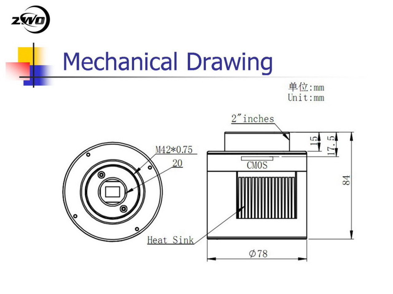 ZWO ASI178MC Cooled 14 BitCMOS Camera OPEN BOX