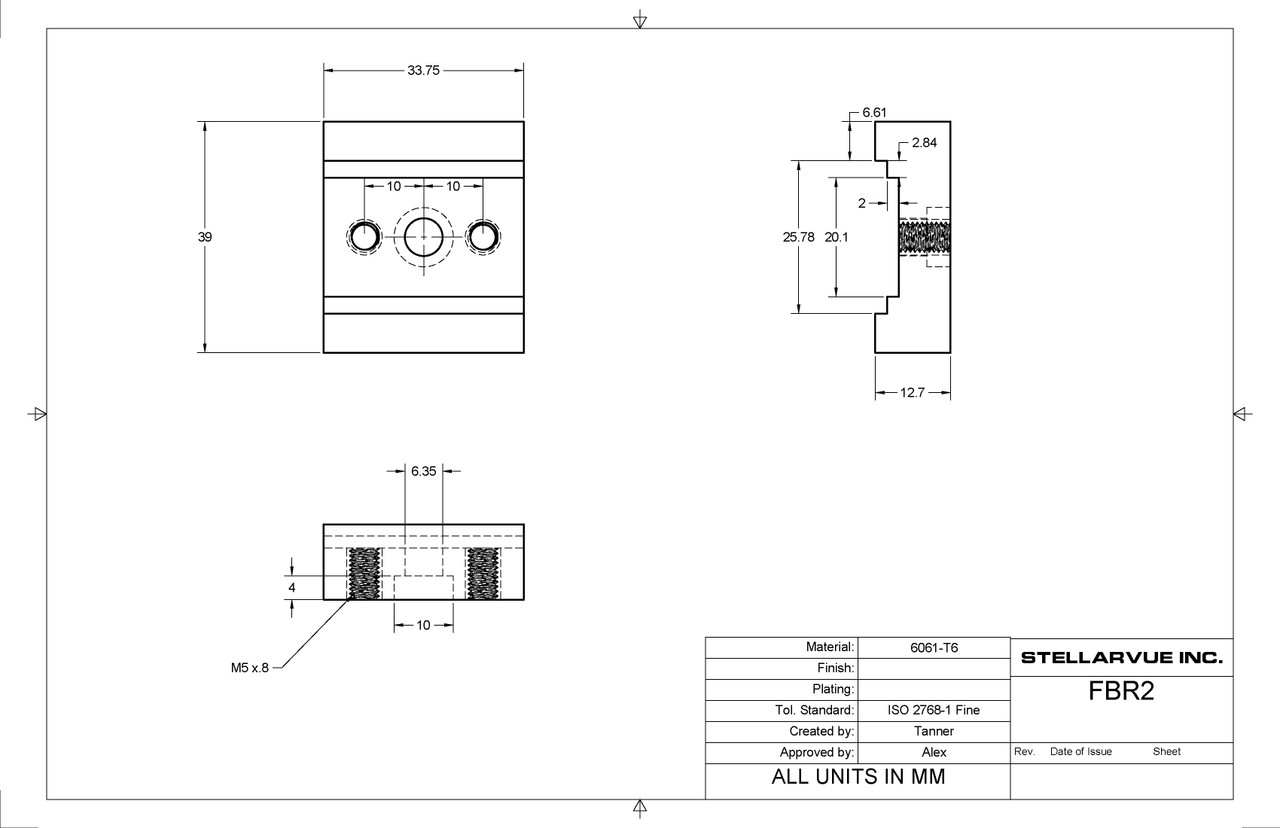 Drawing of FBR2 Base