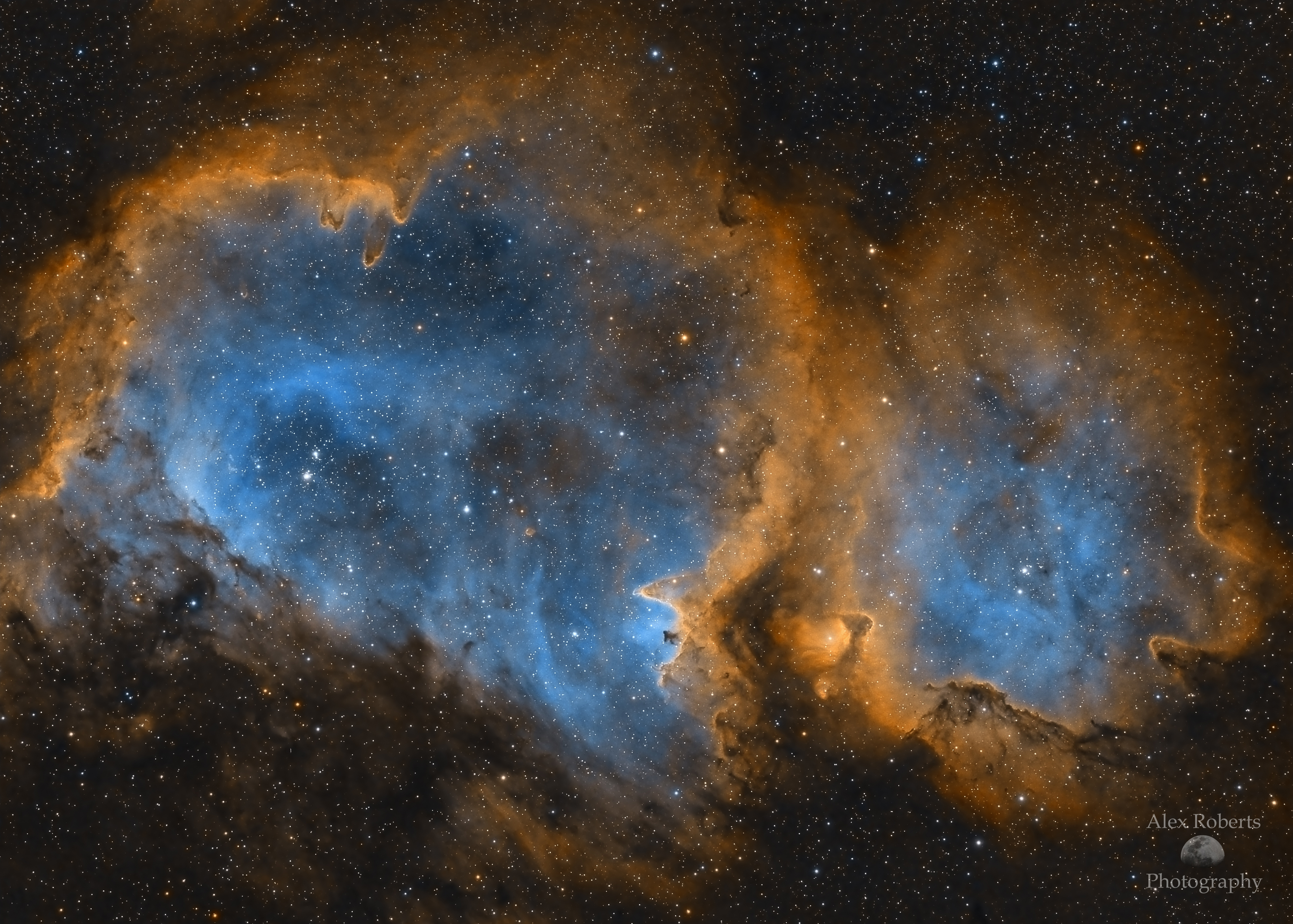 u200bThe Soul Nebula in the Hubble Palette (IC 1848) - by Alex Roberts  (February 12