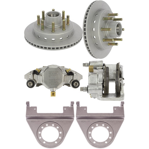 ONE (AXLE) SET OF INTEGRAL 7,000LB MAXX COATING DISC BRAKES.  INCLUDES MAXX INTEGRAL ROTOR/HUB 5/8" STUDS, STAINLESS STEEL CALIPER W/SS PADS AND MAXX BRACKET