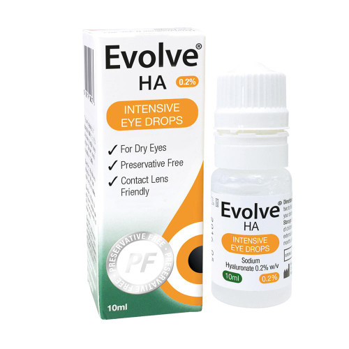 Intensive eye drops for relief from dry eye symptoms. 0.2% sodium hyaluronate. Preservative free. 10ml.