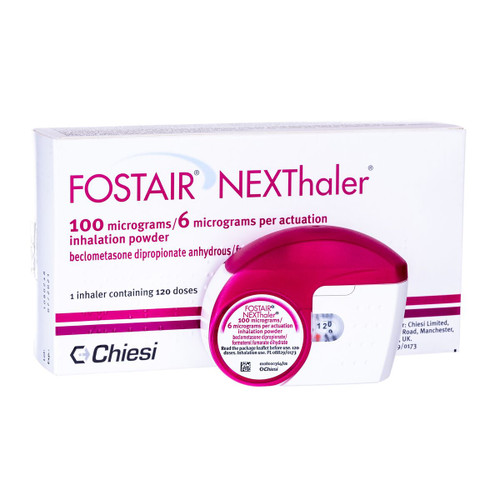 Asthma

Fostair NEXThaler is indicated in the regular treatment of asthma where use of a combination product (inhaled corticosteroid and long-acting beta2-agonist) is appropriate:

- patients not adequately controlled with inhaled corticosteroids and 'as needed' inhaled short-acting beta2-agonist or

- patients already adequately controlled on both inhaled corticosteroids and long-acting beta2-agonists.

Fostair NEXThaler is indicated for adult patients.

COPD

Symptomatic treatment of patients with severe COPD (FEV1 < 50% predicted normal) and a history of repeated exacerbations, who have significant symptoms despite regular therapy with long-acting bronchodilators.
