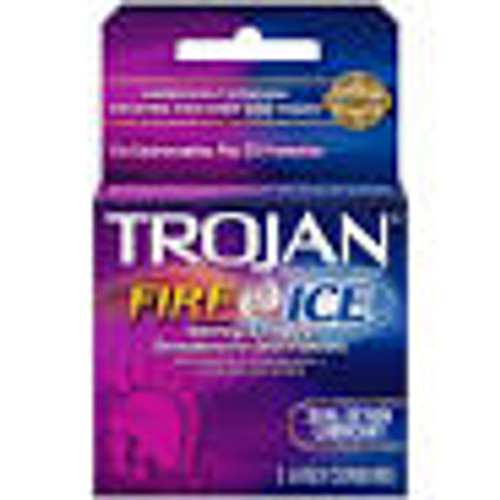 TROJAN FIRE & ICE CONDOMS,3CT