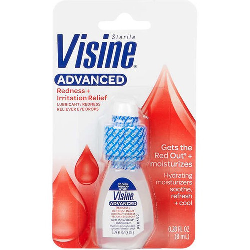 Visine Advanced Relief Eye Drops, 0.28 oz,1CT